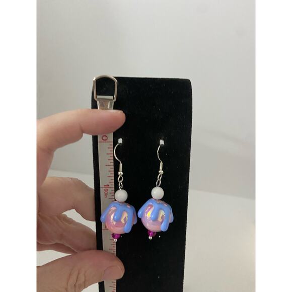 Pink ice cream earrings - Picture 3 of 4